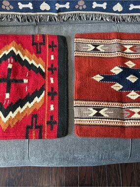 Southwestern Red & Rust Accent pillow covers. New. Never used. Set of two.